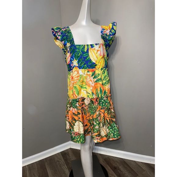 Farm Rio Caipirinha Tiered Cotton Minidress - Picture 7 of 10
